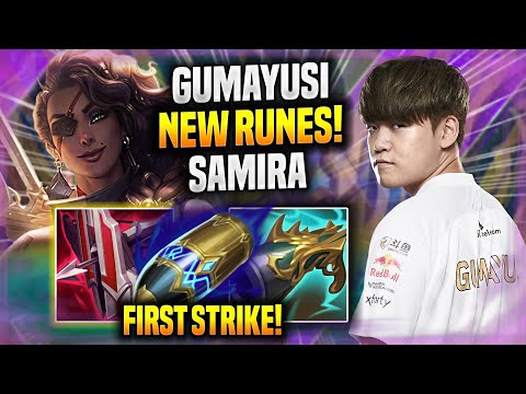 GUMAYUSI TRIES NEW RUNES FIRST STRIKE WITH SAMIRA! - T1 Gumayusi Plays Samira ADC vs Jinx!