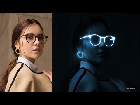 Neon Glow Effect Portrait Photoshop Tutorial
