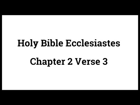 Holy Bible Ecclesiastes 2:3
