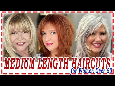 25 Best💕 Hairstyles 2024 for Women Over 50 to Look Younger.medium length haircuts.