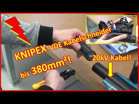 #13 - Knipex VDE Kabelschneider im Einsatz an einem 240mm² Mittelspannungskabel - Achtung Finger :-)