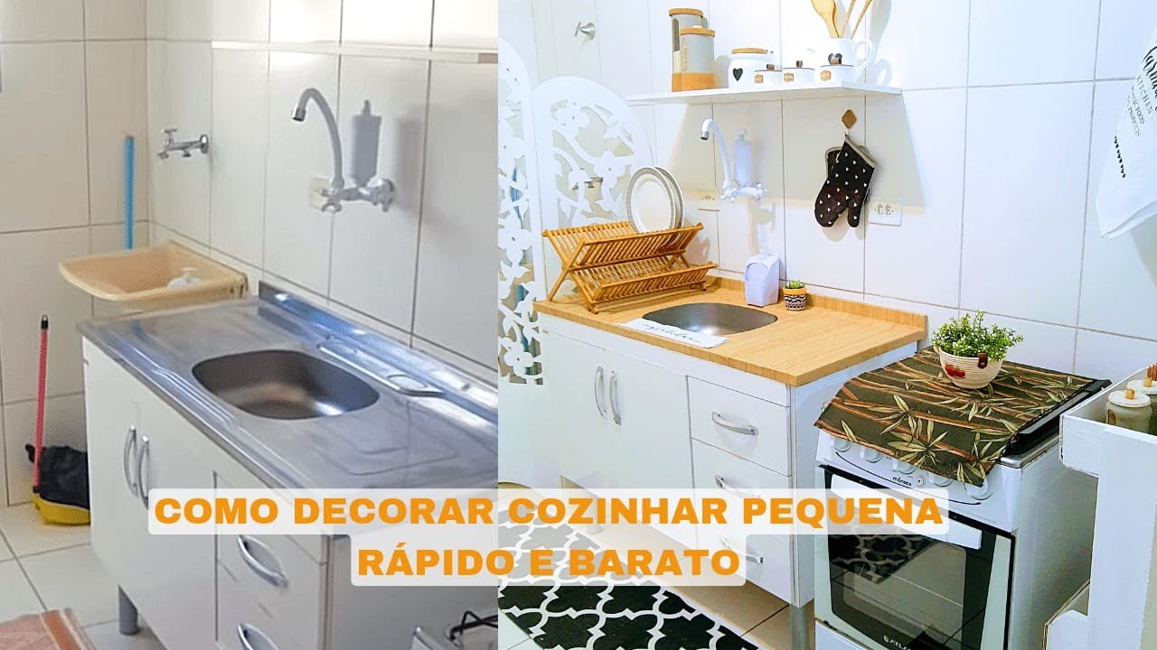 IDEIAS FÁCEIS DE COMO DECORAR UMA COZINHA PEQUENA E DEIXAR MAIS BONITA GASTANDO POUCO!