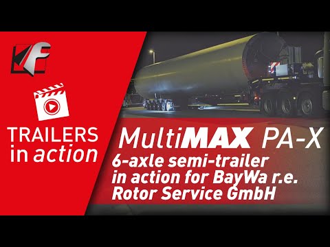 FAYMONVILLE MultiMAX PA X: 6-axle semi-trailer in action for BayWa r.e. Rotor Service GmbH