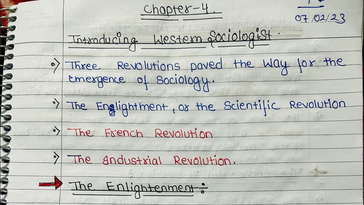 CBSE Notes Class 11 Sociology ch . 4 Introducing Western Sociologists