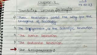 CBSE Notes Class 11 Sociology ch . 4 Introducing Western Sociologists