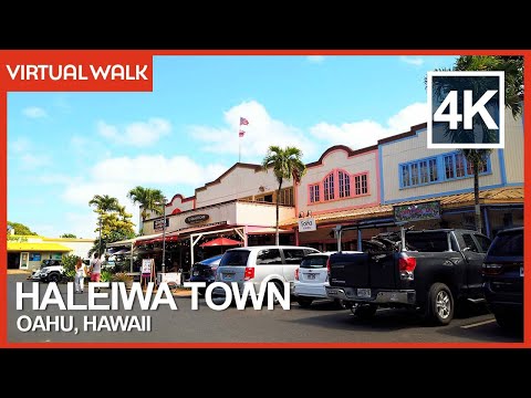 Haleiwa Town 4K Virtual Walking Tour - North Shore Oahu, Hawaii Beach Walk & Travel Guide