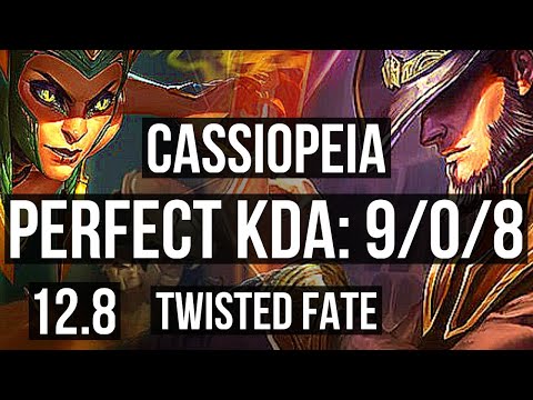 CASSIOPEIA vs TWISTED FATE (MID) | 9/0/8, 66% winrate, Legendary | EUW Master | 12.8