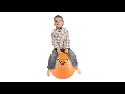 Hüpfball für Kinder mit Tiermotiv Hellbraun