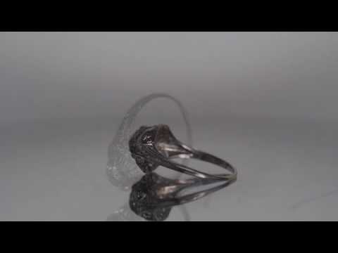 1910 Art Deco Platinum GIA Certified 1.01ct Circular Brilliant Cut Diamond Engagement Ring