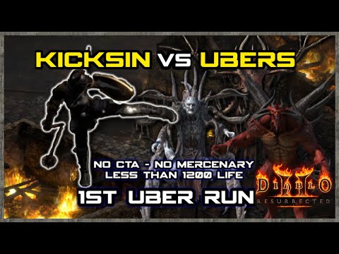 Diablo 2 Resurrected- Kicksin Vs Ubers |My First Uber Run in D2R|
