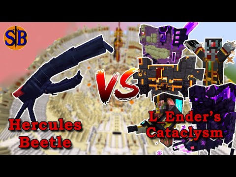 OLD Hercules Beetle (Chaos Awakens) vs L_Ender's Cataclysm| Minecraft Mob Battle