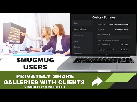 Quickly and privately share galleries, folders, and pages with clients