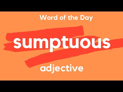 What does SUMPTUOUS mean?
