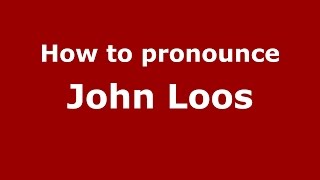 How to pronounce John Loos