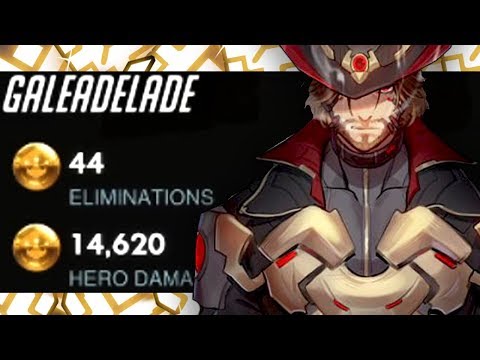 TOP 500 MCCREE GALE SHOWING HIS AIMING SKILL! 44 ELIMS! [ OVERWATCH SEASON 19 ]