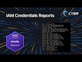 IAM Credentials Report AWS SCS C03