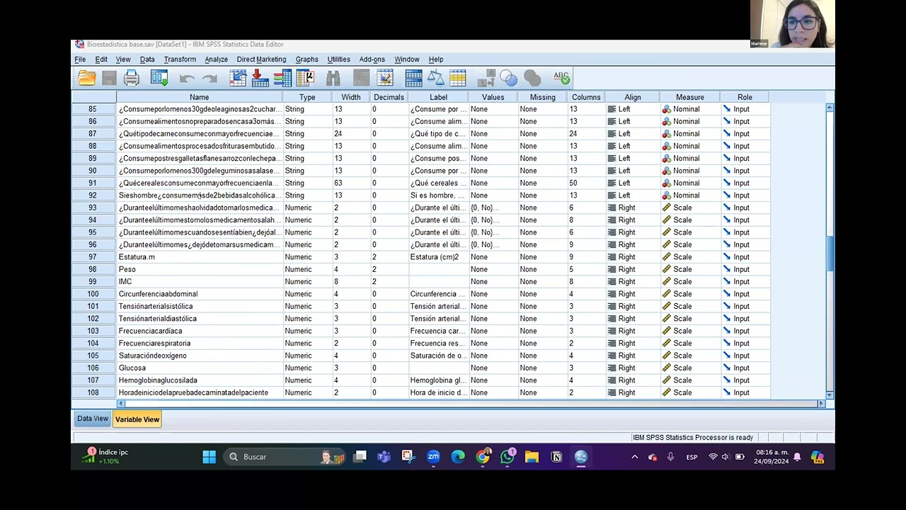 8. Bioestadística  básica . Limpieza de base de datos vol. I