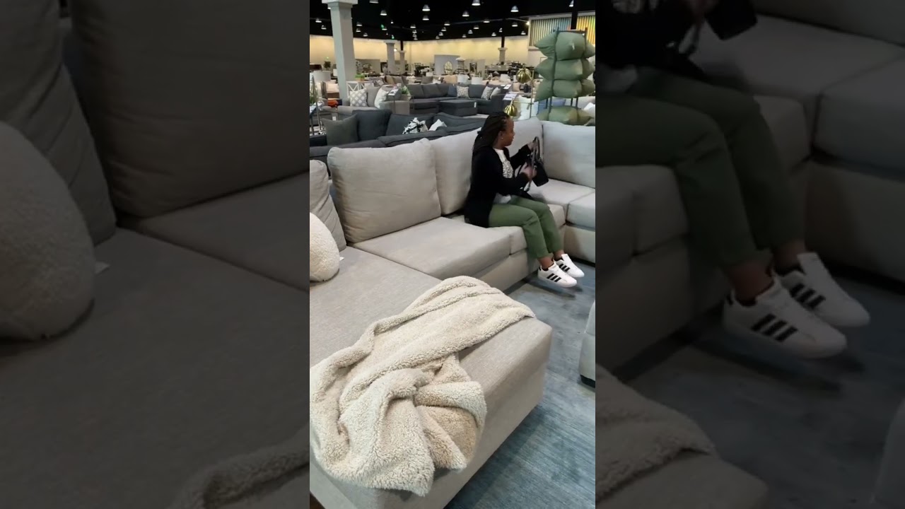 Hampstead Dove Sectional from Living Spaces #livingspaces #apartmentfurniture #livingroomdecor