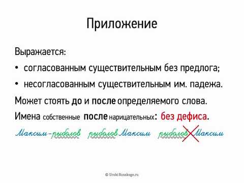 Что такое приложение в русском языке. Примеры