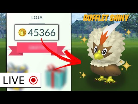 ÚLTIMA CHANCE RUFLET SHINY! FARMANDO REIDE ATÉ O EVENTO ACABAR! HJ TEM GIFTCARD !FAKE GPS POKÉMON GO
