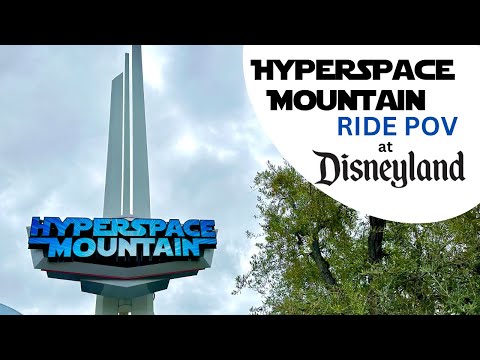 2023 HYPERSPACE MOUNTAIN Front Row Ride POV for Star Wars Month - 4K Disneyland