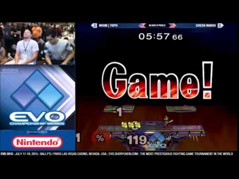 EVO 2015 SSBM Pools - MIOM | Toph vs. Green Mario
