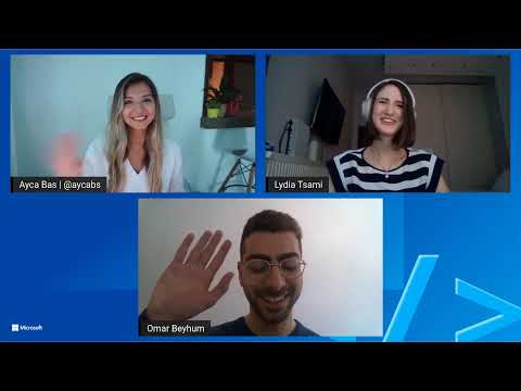 Students show off their NET app that improves online course registration using Microsoft 365