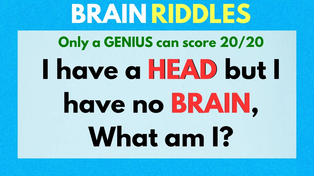 20 Mind-Bending Riddles to Test Your Brain Power! Can You Solve Them All?