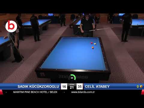 SADIK KÜCÜKZOROGLU & CELİL ATABEY Bilardo Maçı - 2020 TK 1.ETAP ANTALYA-4.TUR