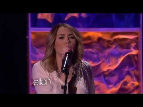 Miley Cyrus performs "You're Gonna Make Me Lonesome When You Go" live on Ellen (6th February)