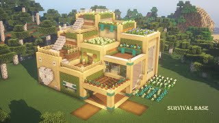 [マイクラ建築]おしゃれなお家の作り方 かわいい大型サバイバル拠点[Minecraft][tutorial]How to build a survival base
