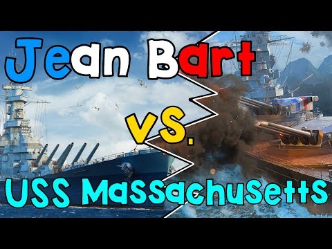 Jean Bart vs. USS Massachusetts || Cinematic || World of Warships
