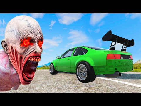 Epic Escape From The Shy Guy (SCP-096) - Cars VS Giant Pit #35 - Beamng Drive