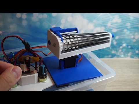 "Rail" gun test (improved version of gatling gun)