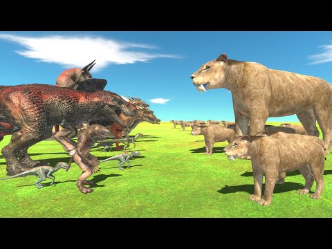 Dinosaurs And Fantasy Hunt Smilodon - Animal Revolt Battle Simulator