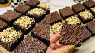 No Oven Perfect Chocolate Brownie | Crinkle top brownie @FoodCreationsByMarryam