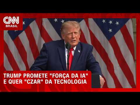 Trump cria “Força de IA” e nomeia “czar” para tecnologia nos EUA | CNN PRIME TIME