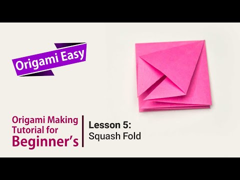 Origami Basics Lesson 1 Folding mountains and valleys