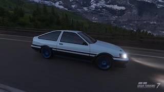 グランツーリスモ 7よりアイガー北陸コースを走るカローラレビン 1600GT APEX(AE86)🏁🚗🎮🏆