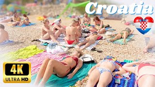 Bikini Beach Walk 4K🌴Summer Walking along the Coast of Zadar in Croatia