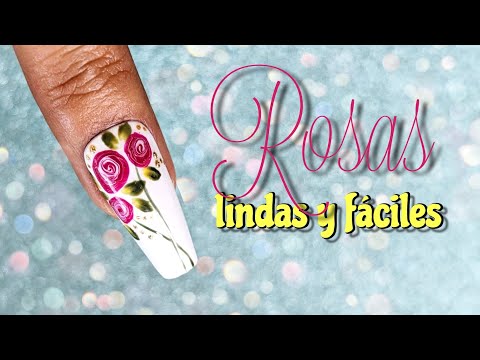 Diseño de uñas | Haz rosas muy facil ♥ Nail Art By Andy