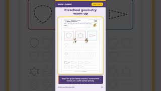 Preschool Math Worksheets: Shape Tracing Adventure