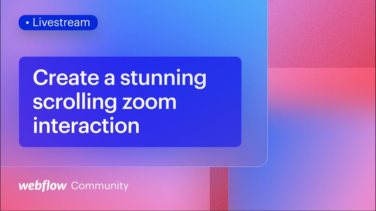 Create a scrolling zoom in effect