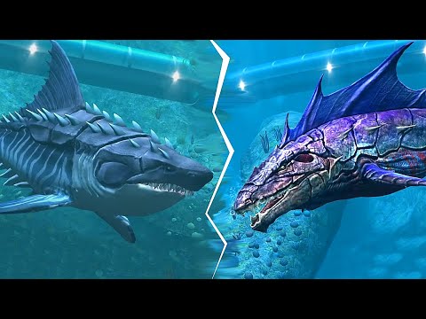 MEGALODON VS DUNKLEOSAURUS - AQUATIC TOURNAMENT || JURASSIC WORLD THE GAME