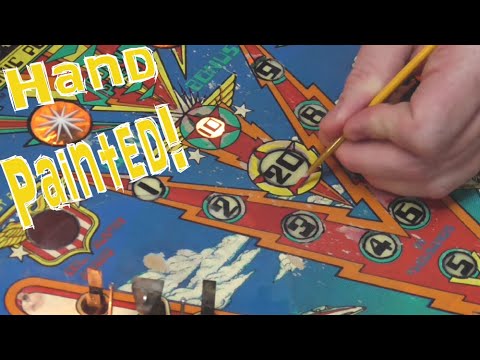 How To Repaint & Repair A Classic Pinball Machine Playfield - Bally 1978 Six Million Dollar Man #4/6