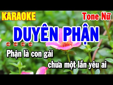 Karaoke Duyên Phận Tone Nữ - Nhạc Sống Beat Dễ Hát 2025 | Thanh Hải
