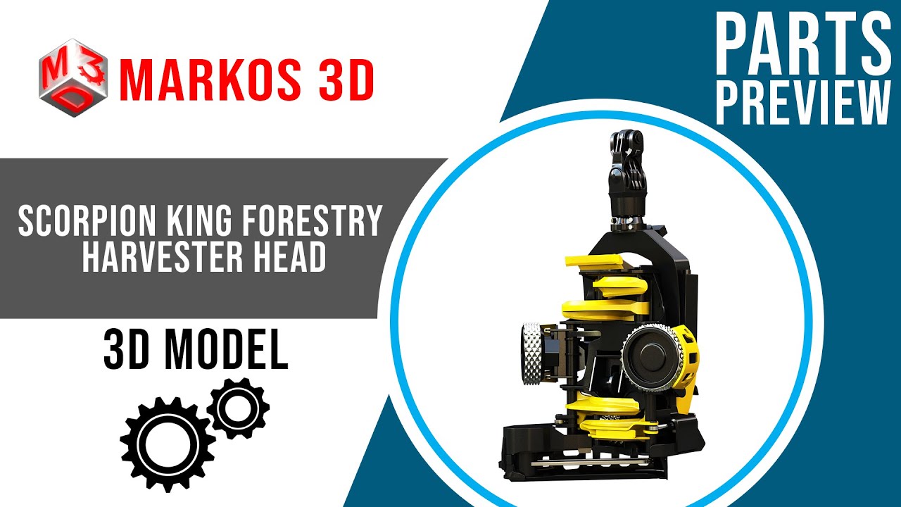 scorpion king forestry harvester head 3D Model