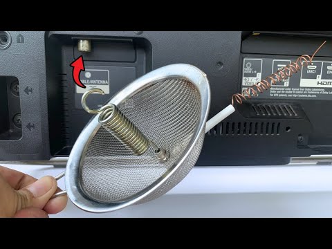 Platzieren Sie ein Edelstahlsieb hinter dem Fernseher und alle Kanäle der Welt werden freigeschaltet