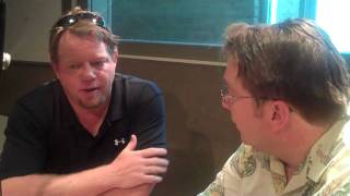 Bob Pickett visits with Pat Green