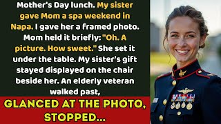 My mom set my gift under the table without looking. Then the veteran saw it—and stood up...